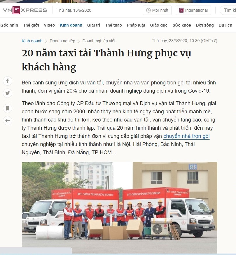 Báo chí khẳng định thương hiệu Thành Hưng