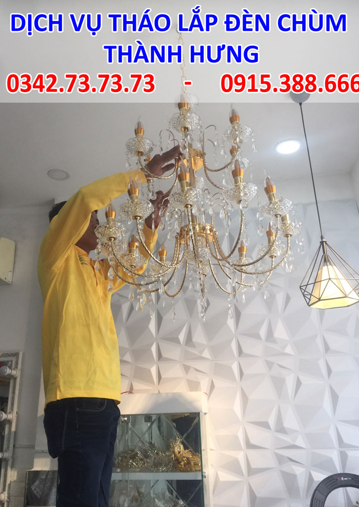 Dịch vụ tháo lắp đèn chùm tại Hà Nội giá rẻ Dịch vụ tháo lắp đèn chùm tại Hà Nội giá rẻ